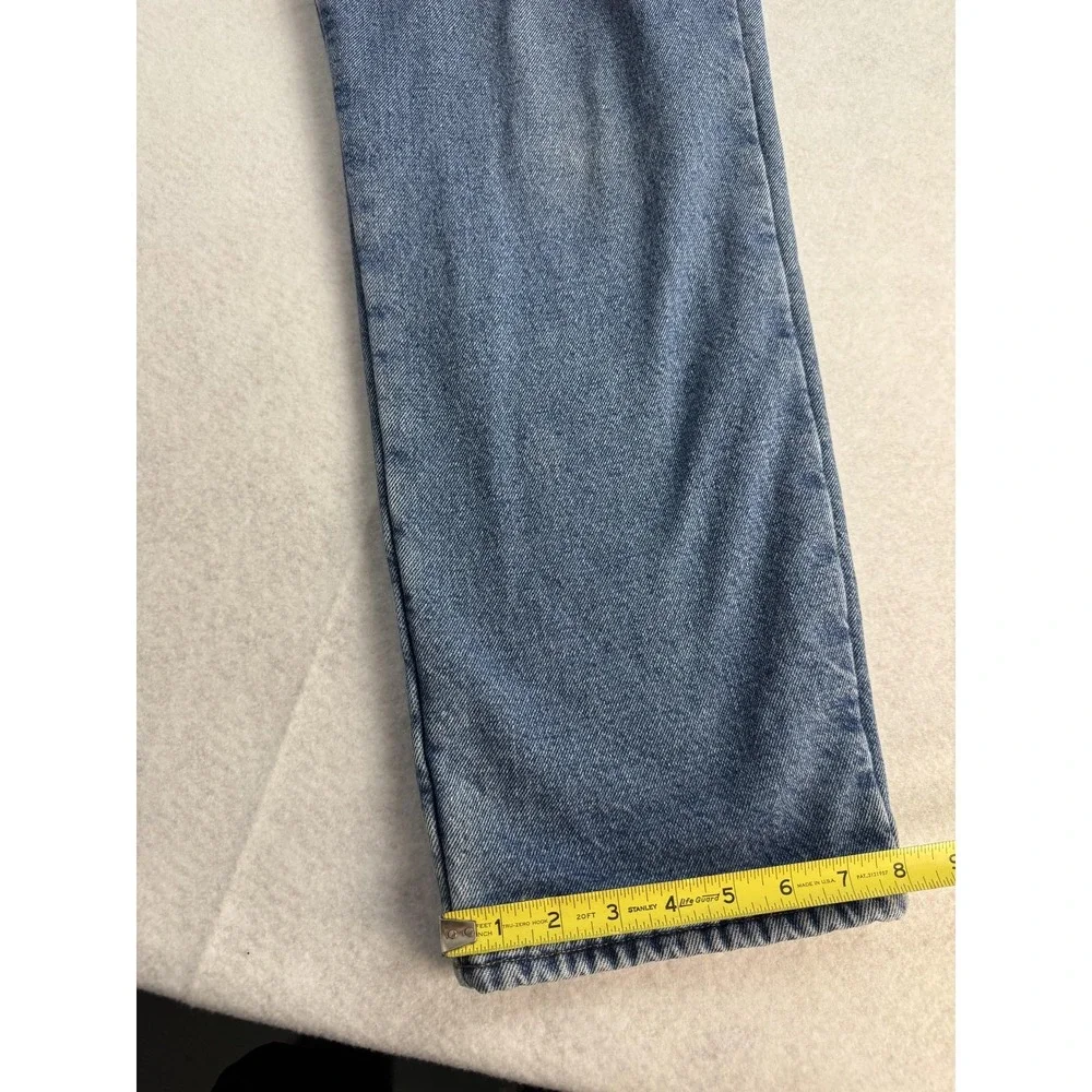 L.L. Bean Double L Natural Fit Jeans Mens 35 x 34 Blue‎ Fleece Lined Denim